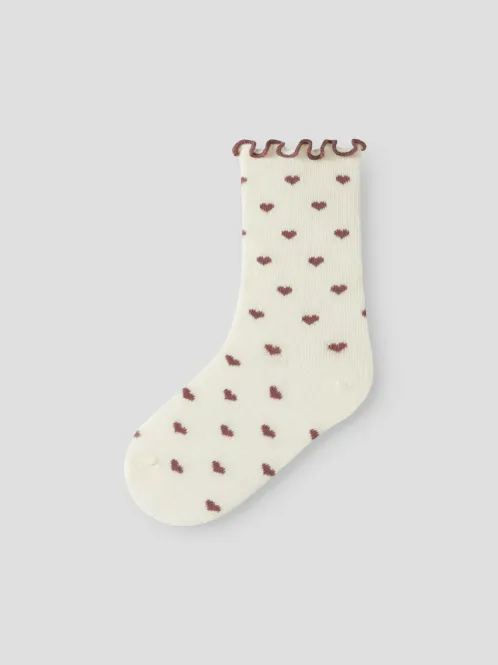 Hovedbilde Rosita Sokker 2 pk., Turtledove/Rose Taupe Hearts