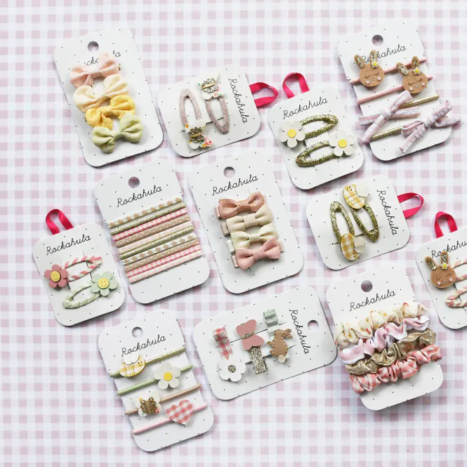 Hovedbilde Rockahula Hårspenner - Flora Linen Mini Bow