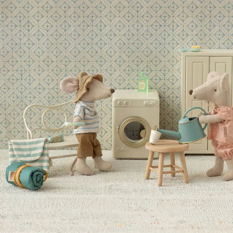 Maileg Tannbørste Sett i Bag - Blue Stripe