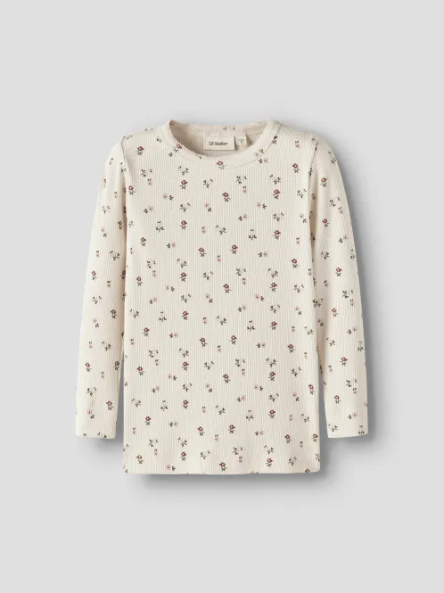 Hovedbilde Gago LS Slim Top, Turtledove/Floral- Lil´Atelier
